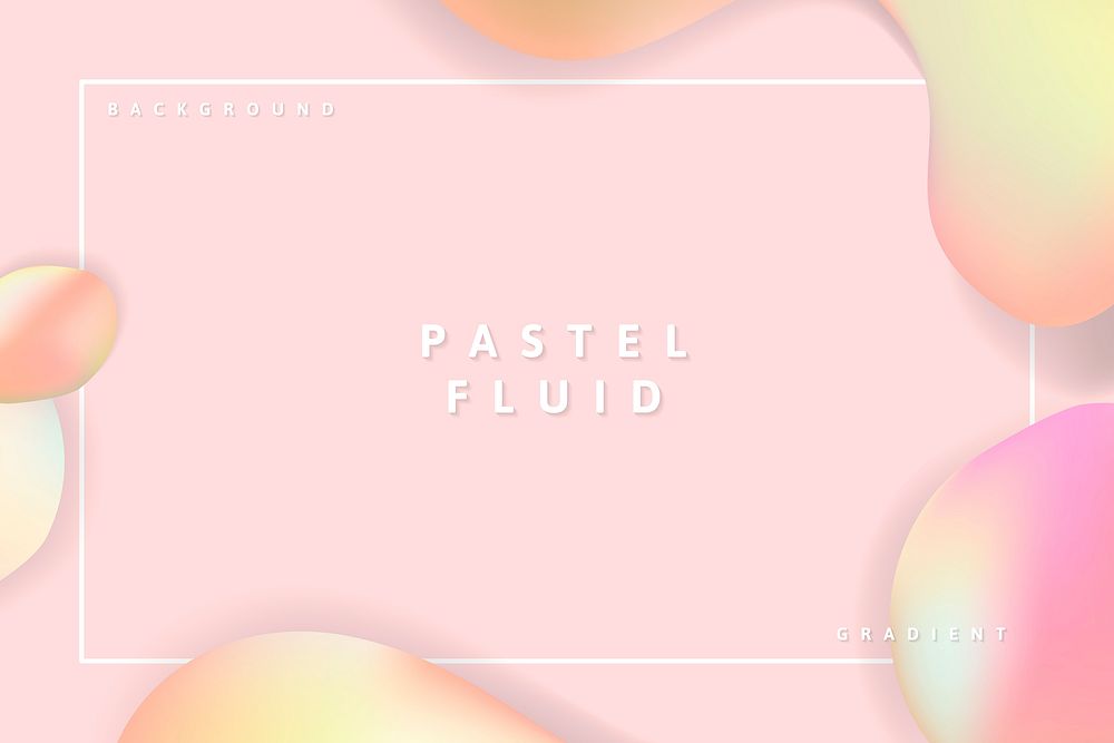 Frame on a pink pastel fluid design vector