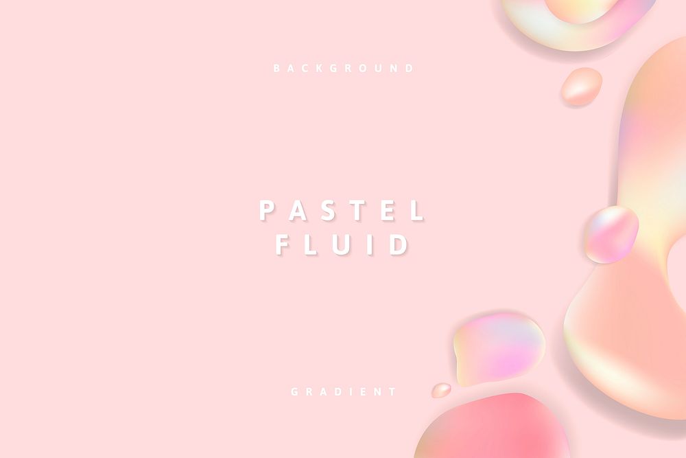 Pink pastel fluid design vector