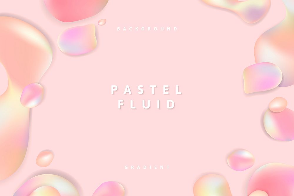 Pink pastel fluid design vector