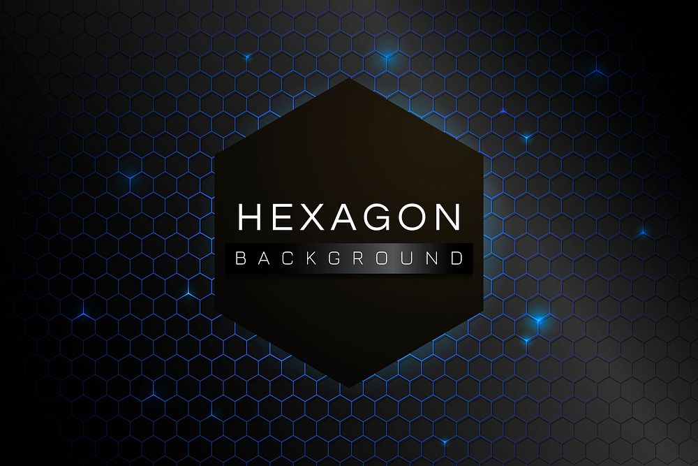 Blue hexagon background design vector