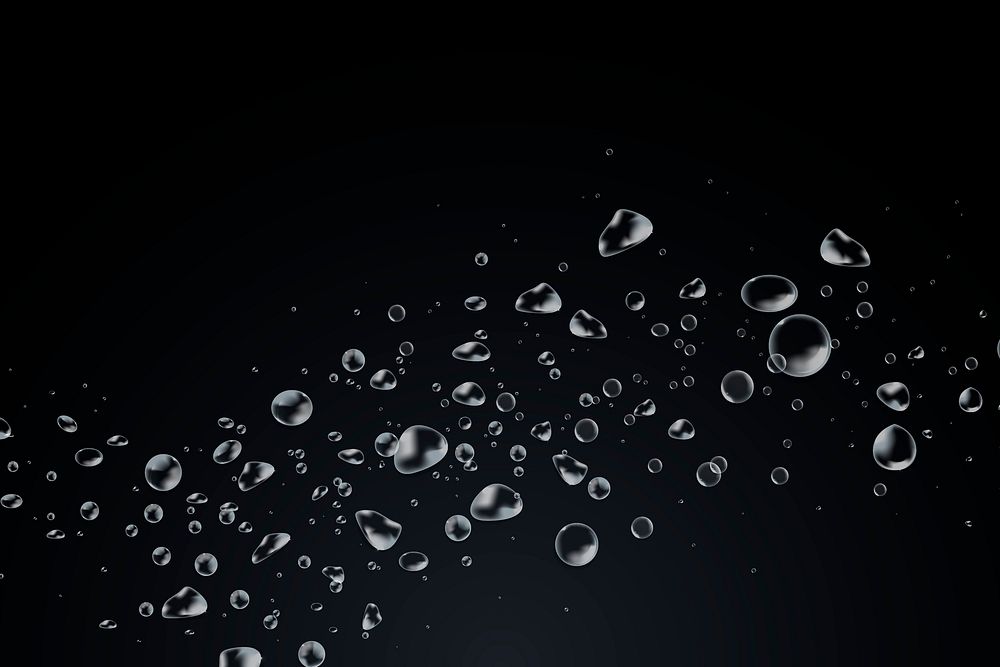 Air bubbles in water background vector