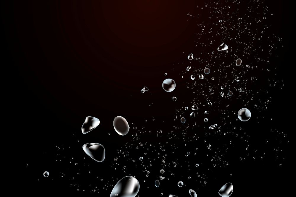 Air bubbles in water background vector