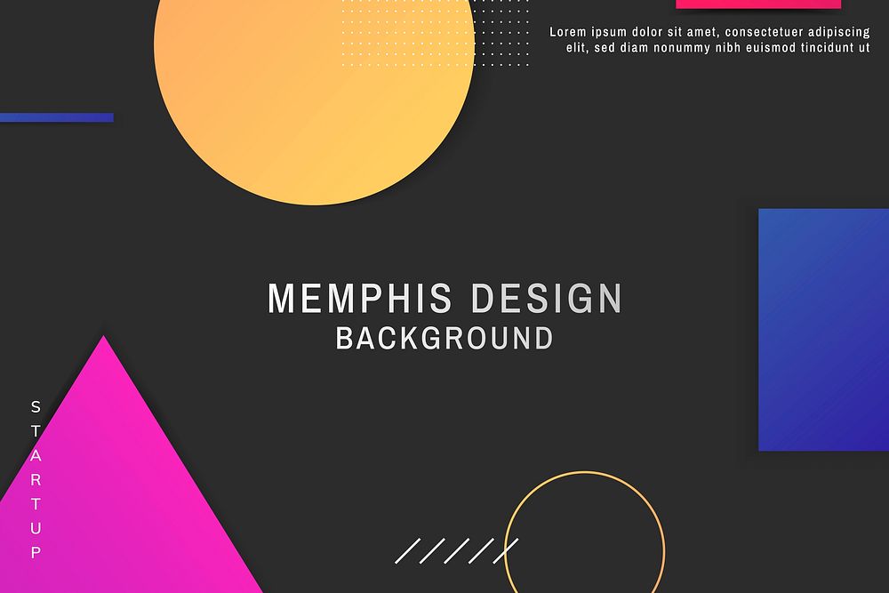 Colorful geometric black memphis background vector
