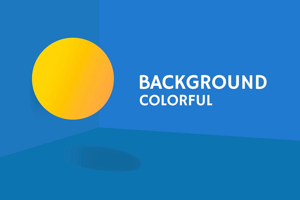 Round yellow and blue abstract background vector