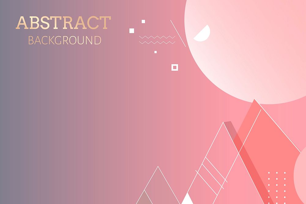Pink geometric abstract background vector