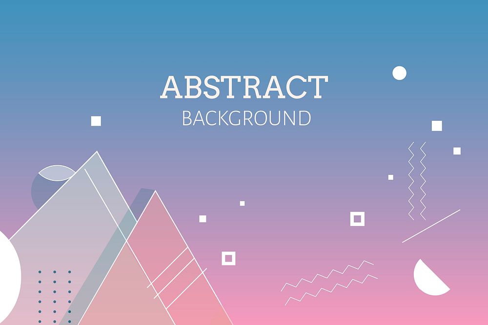 Gradient geometric abstract background vector