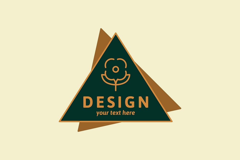 Design badge on a yellow background vector