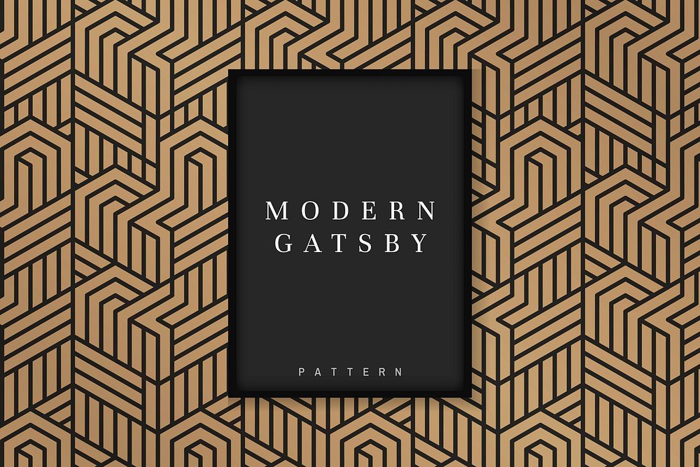 Modern gatsby pattern design vector