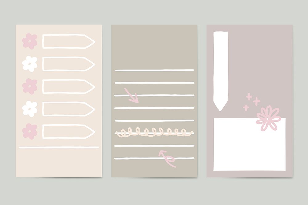 Sticky note doodle collection vectors