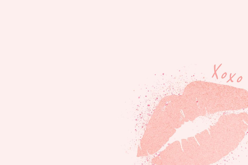 Shimmering sensual pink kiss vector
