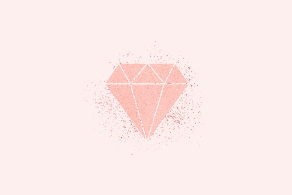 Shimmering pink geometric diamond vector