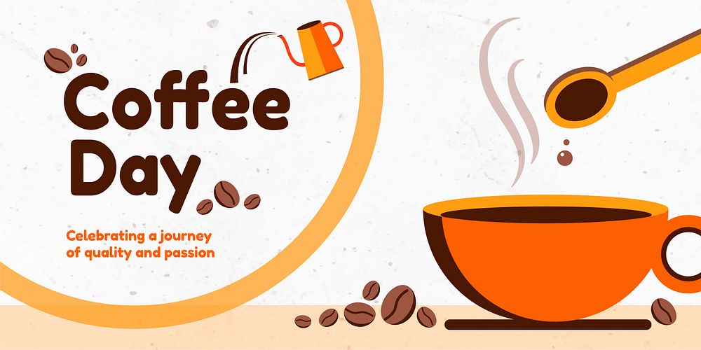 Coffee day banner design vector