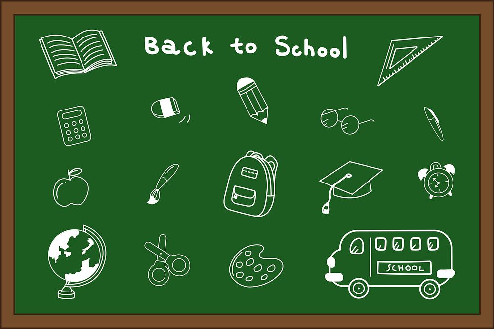 Back to school stationery vector