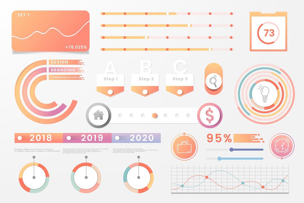 Colorful infographic element design vector