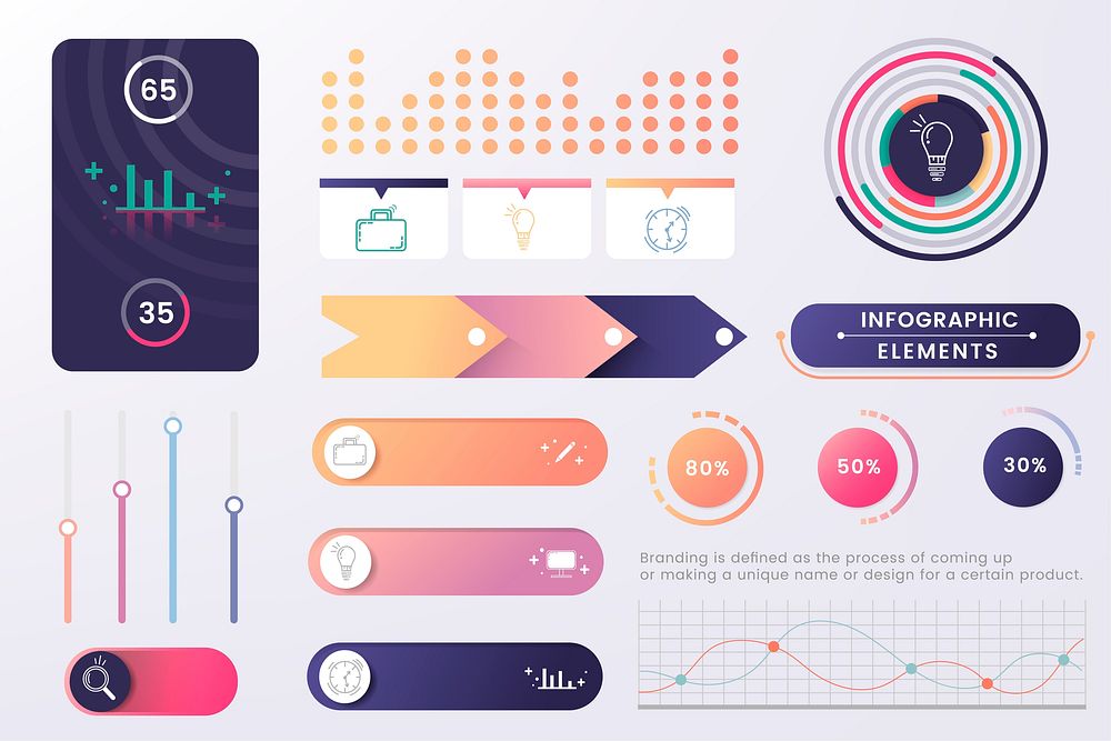 Colorful infographic element design vector