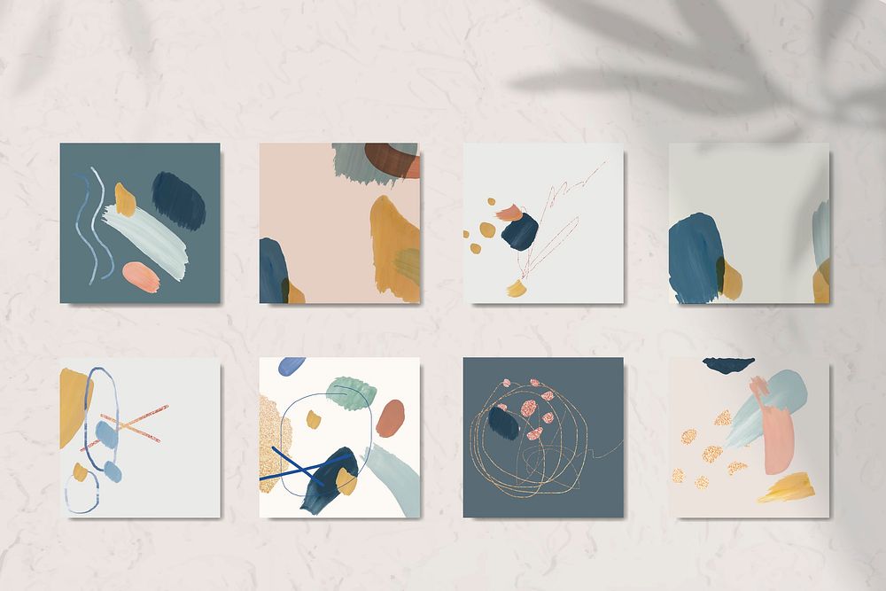 Abstract background card vector set