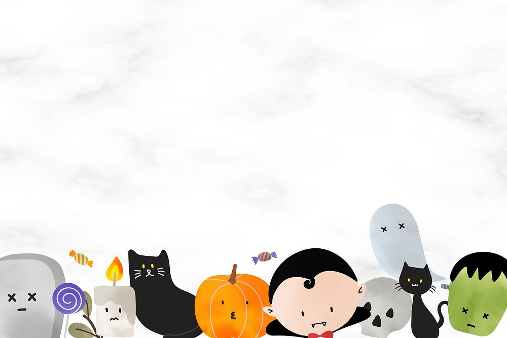 Cute Halloween  background vector template