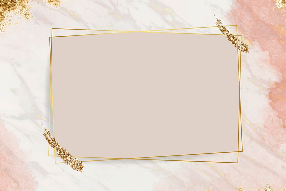 Shimmering golden frame design vector