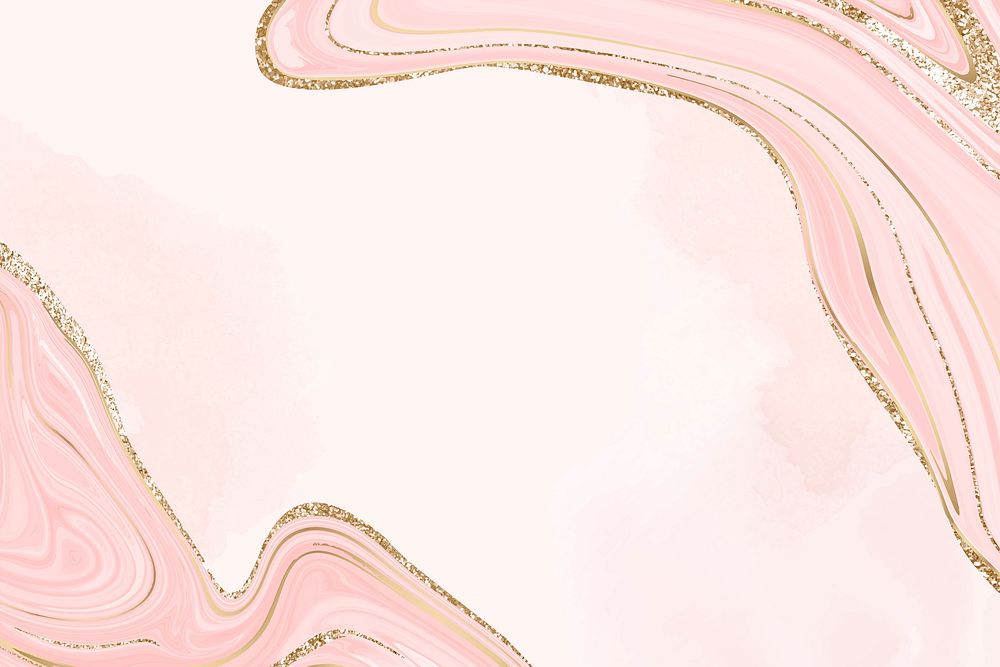 Marble pink wave background psd with gold touch