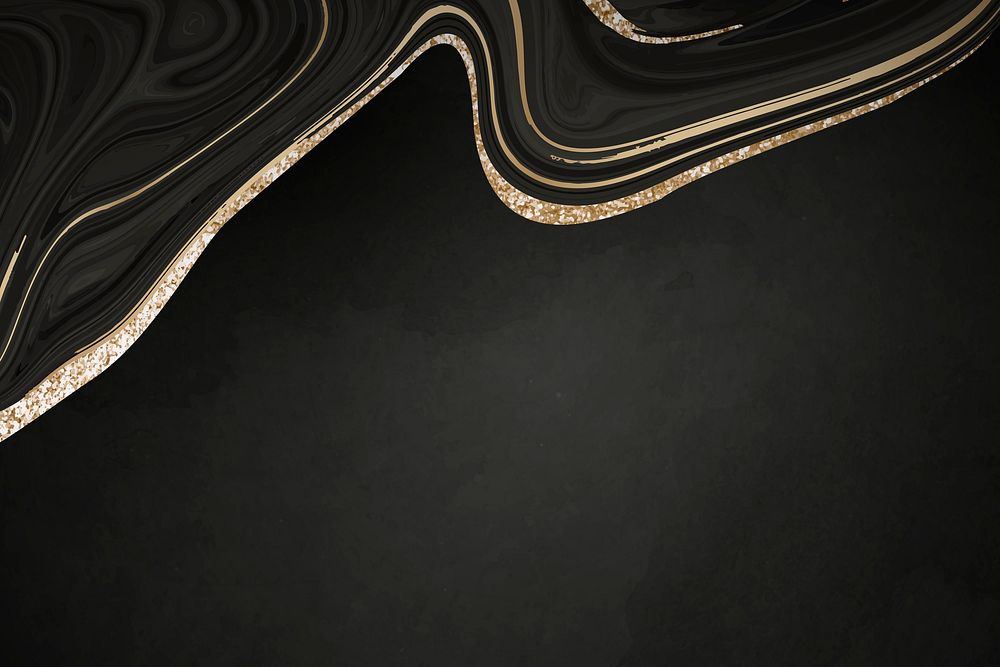 Luxurious black marble background psd gold lining