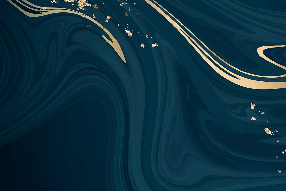 Dark blue marble background with gold lining