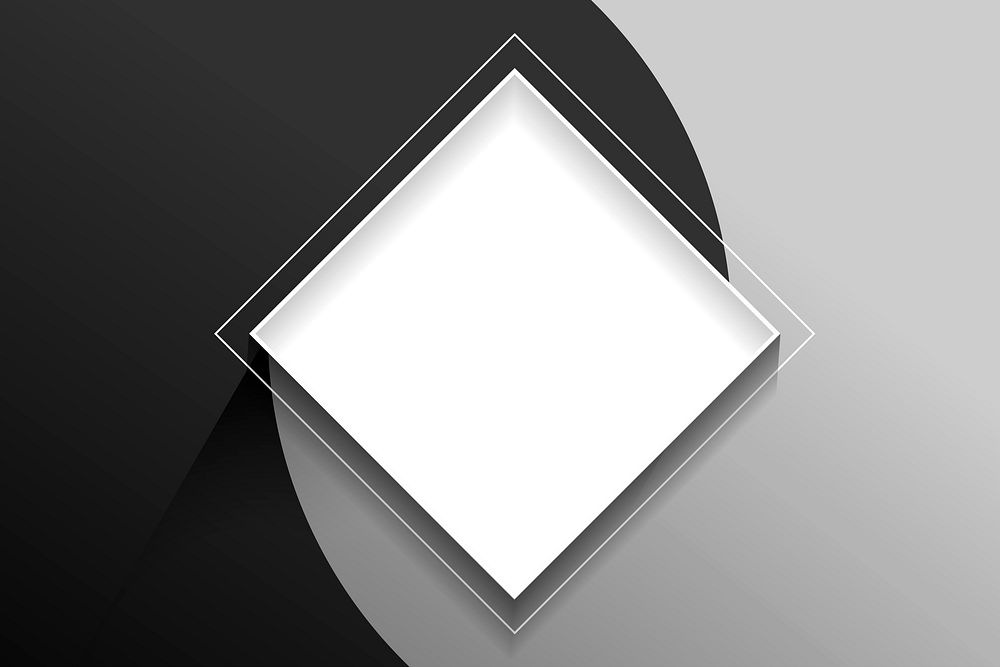 Blank square white abstract frame vector