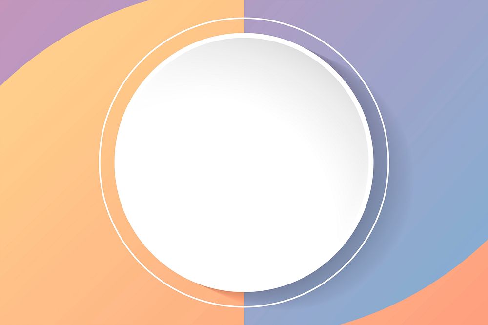 Blank circle colorful abstract frame vector