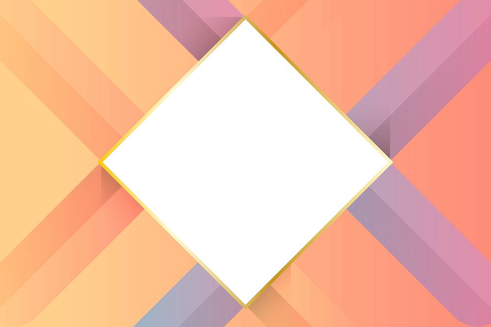 Blank rhombus colorful abstract frame vector