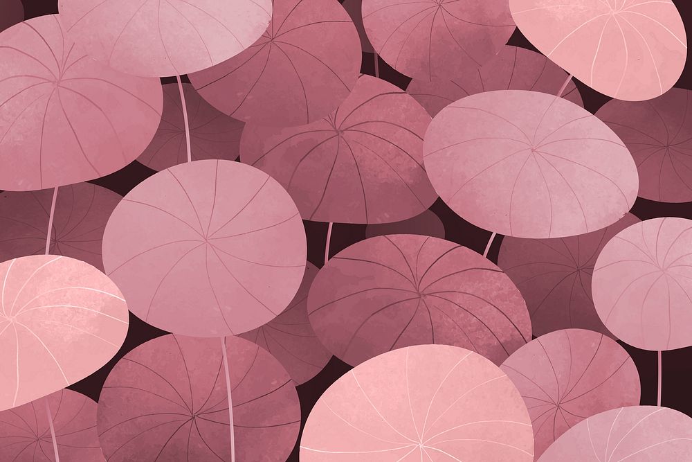 Pink leafy pennyworth background vector