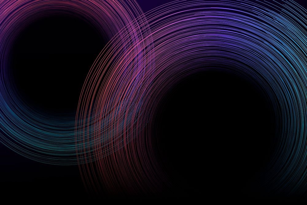 Colorful circular design on a black background vector