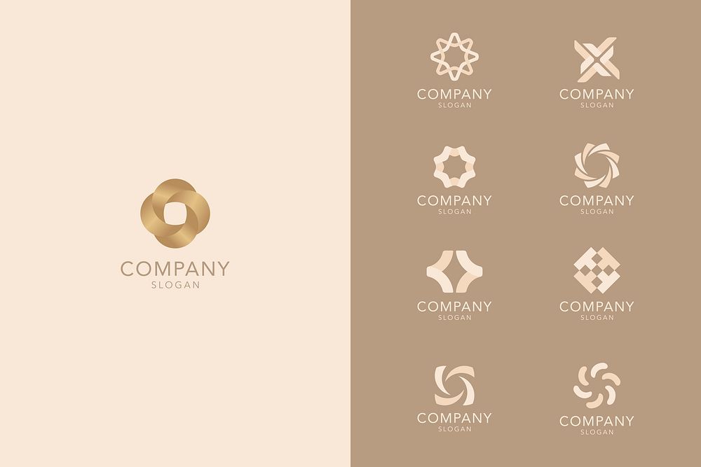 Brown business logo vector collection
