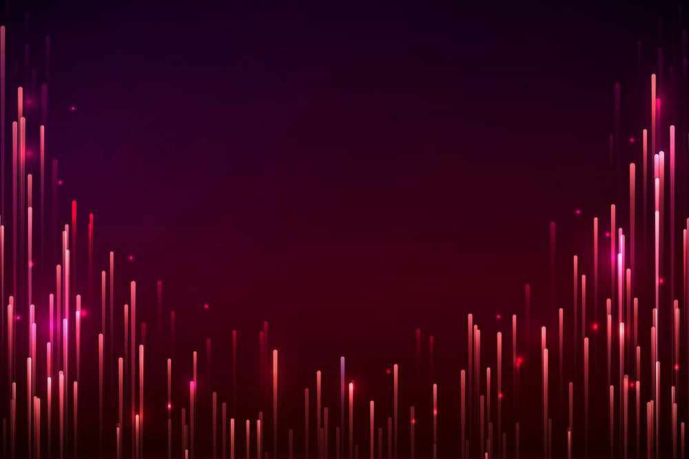 Red neon meteor background design vector