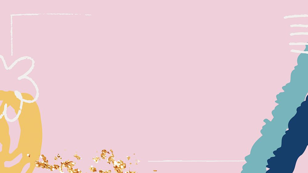 Pink scribble patterned background vector