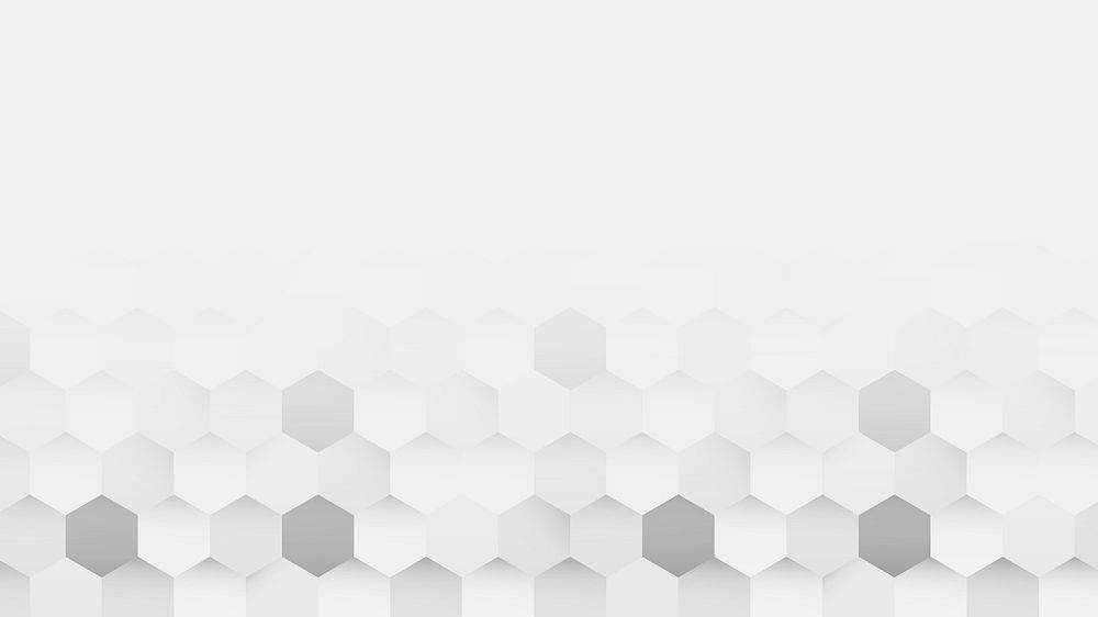 White and gray hexagon pattern background vector