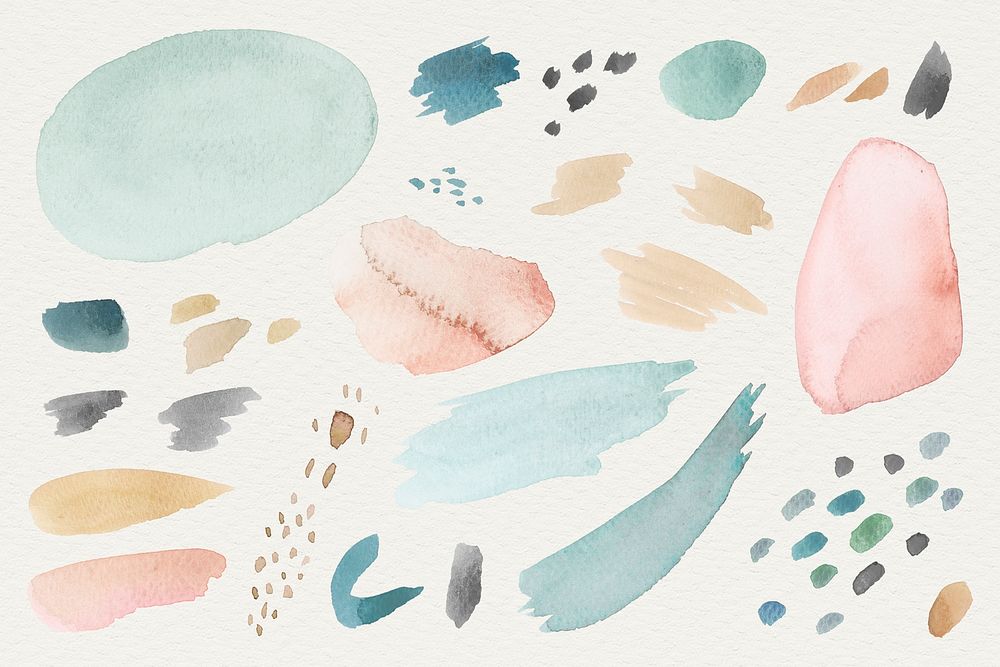 Colorful watercolor patterned background template illustration