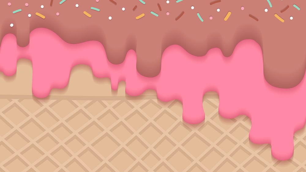 Waffles with chocolate strawberry background vector