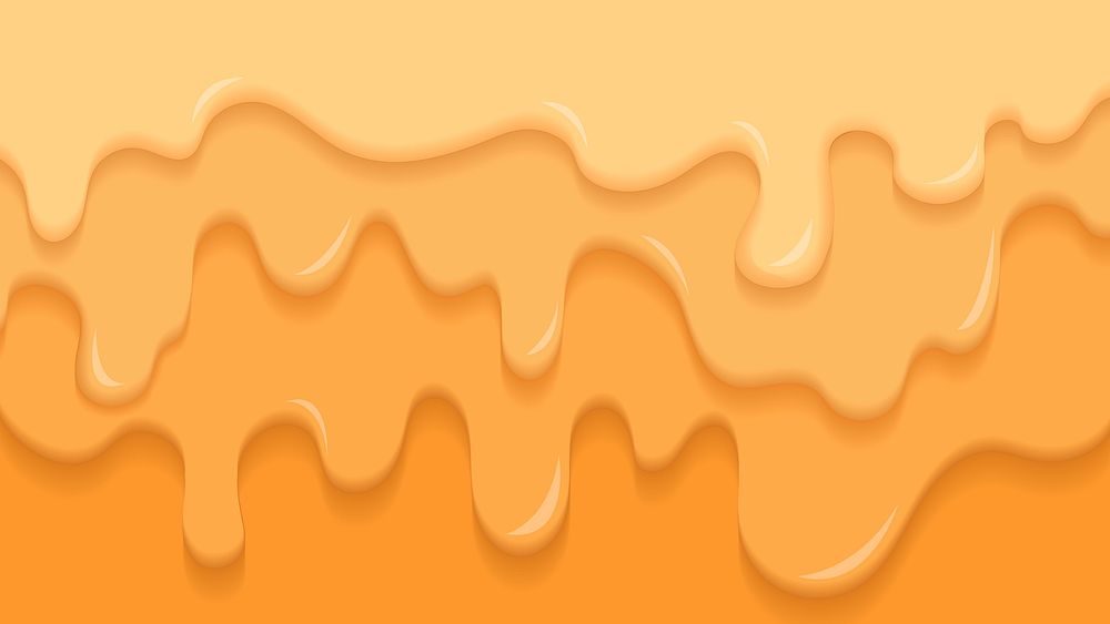 Creamy dripping shades of yellow background vector