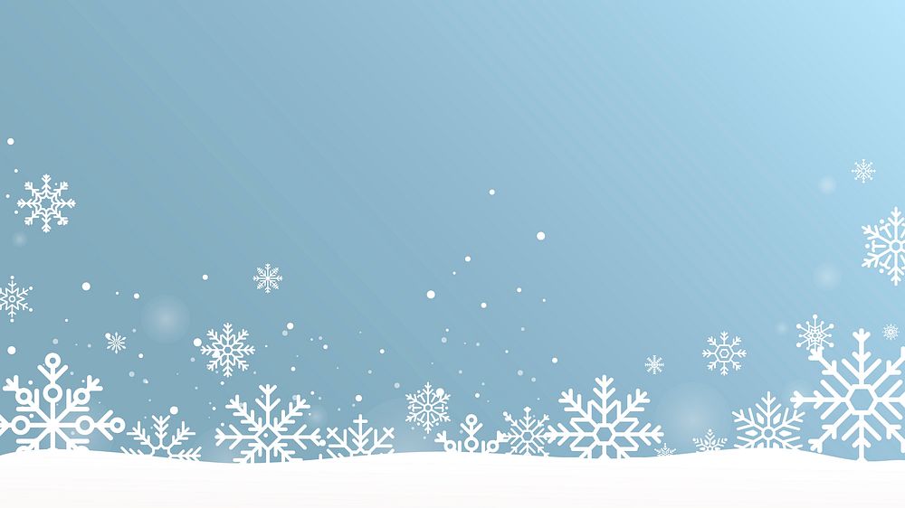 Christmas snowflake frame wallpaper vector