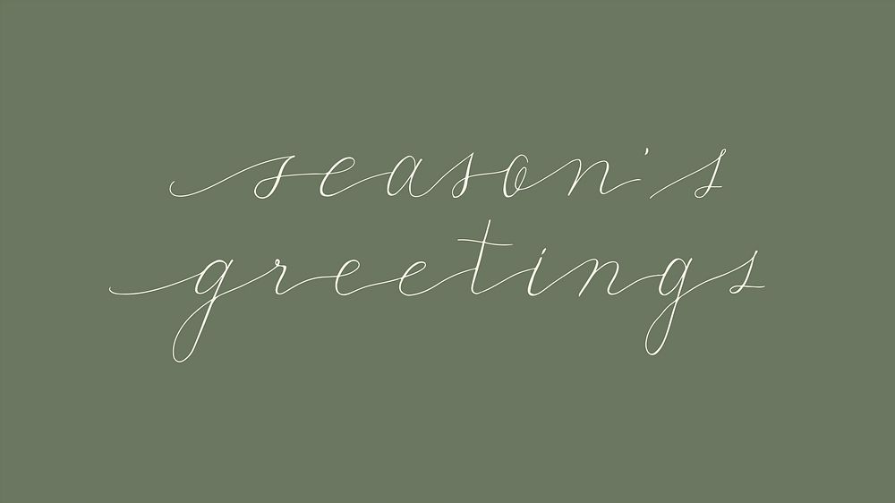 Season's greetings typography style vector