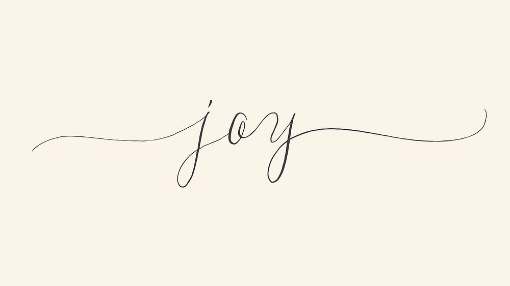 Handwritten style of Joy typography vector