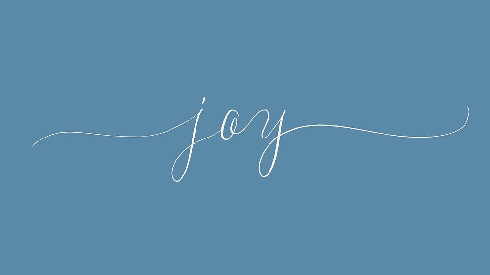 Handwritten style of Joy typography vector