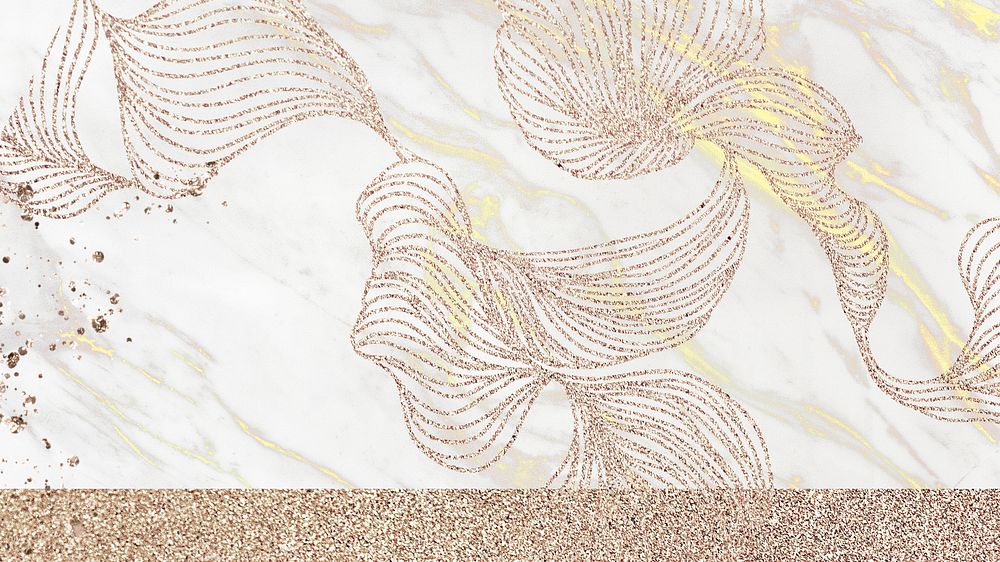 Golden swirly abstract art design wallpaper