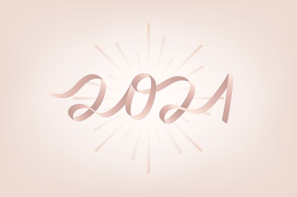 Pink new year 2021 vector