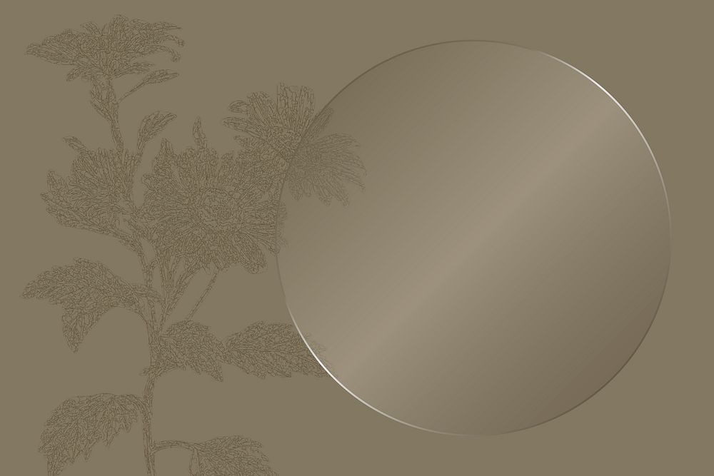 Elegant frame on floral pattern background vector