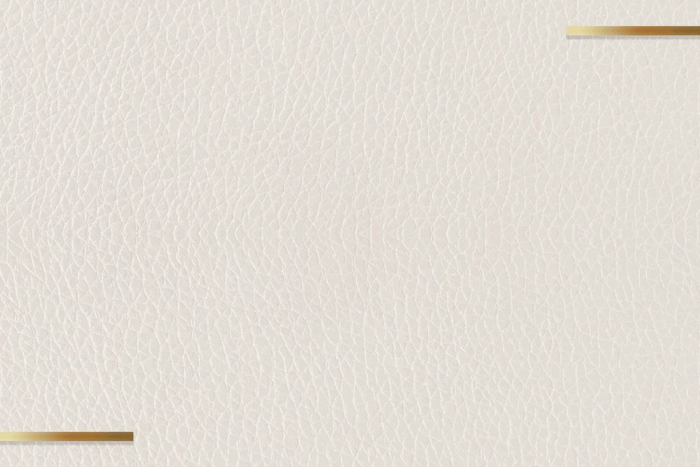 Gold frame on beige leather background vector