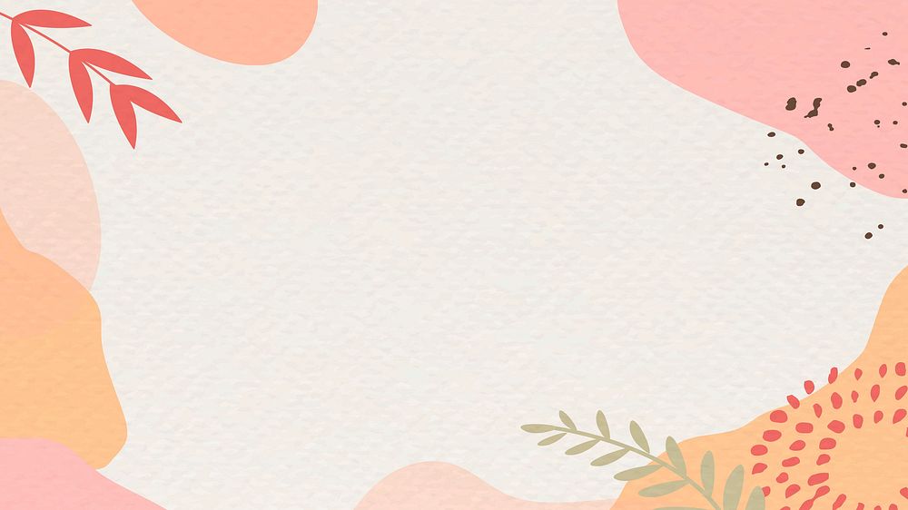Pink and beige abstract botanical patterned background vector