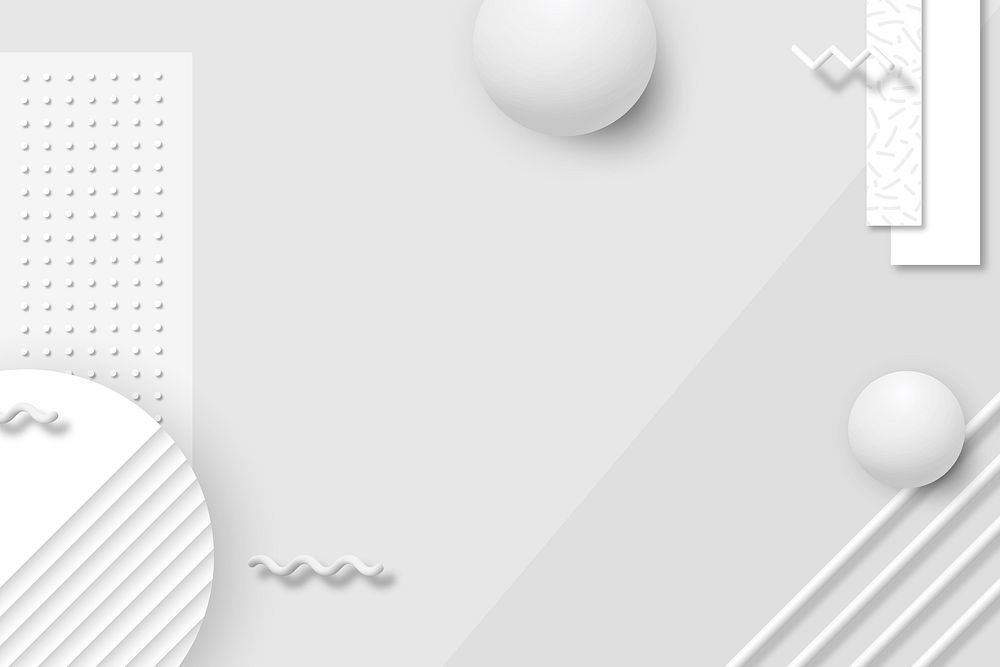 Gray geometric Memphis design social banner vector