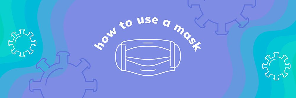 How to wear a mask coronavirus awareness template vector