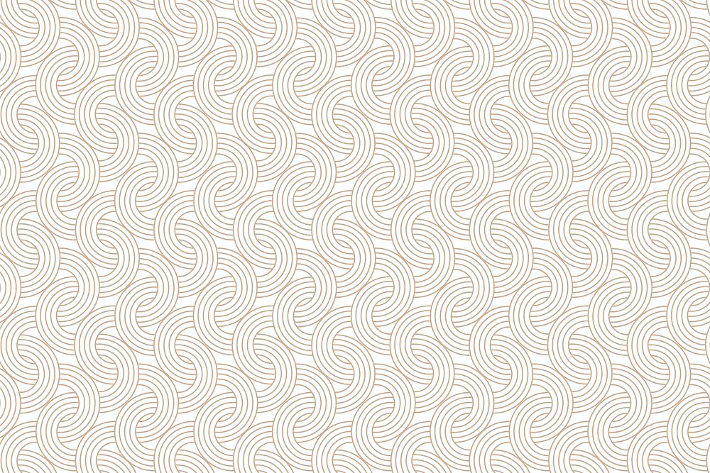 Seamless golden interlaced rounded arc patterned background design resource vector