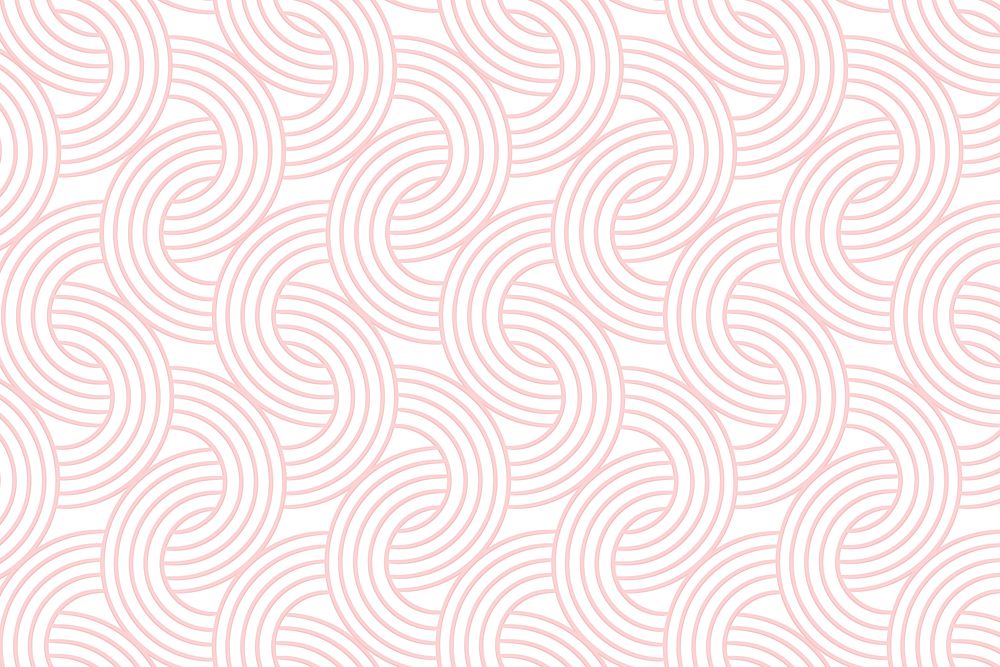 Seamless pink interlaced rounded arc patterned background design resource vector
